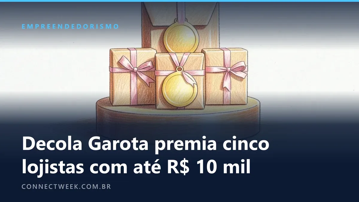 Cinco pacotes de papelão num pódio, cada um com uma medalha dourada em branco