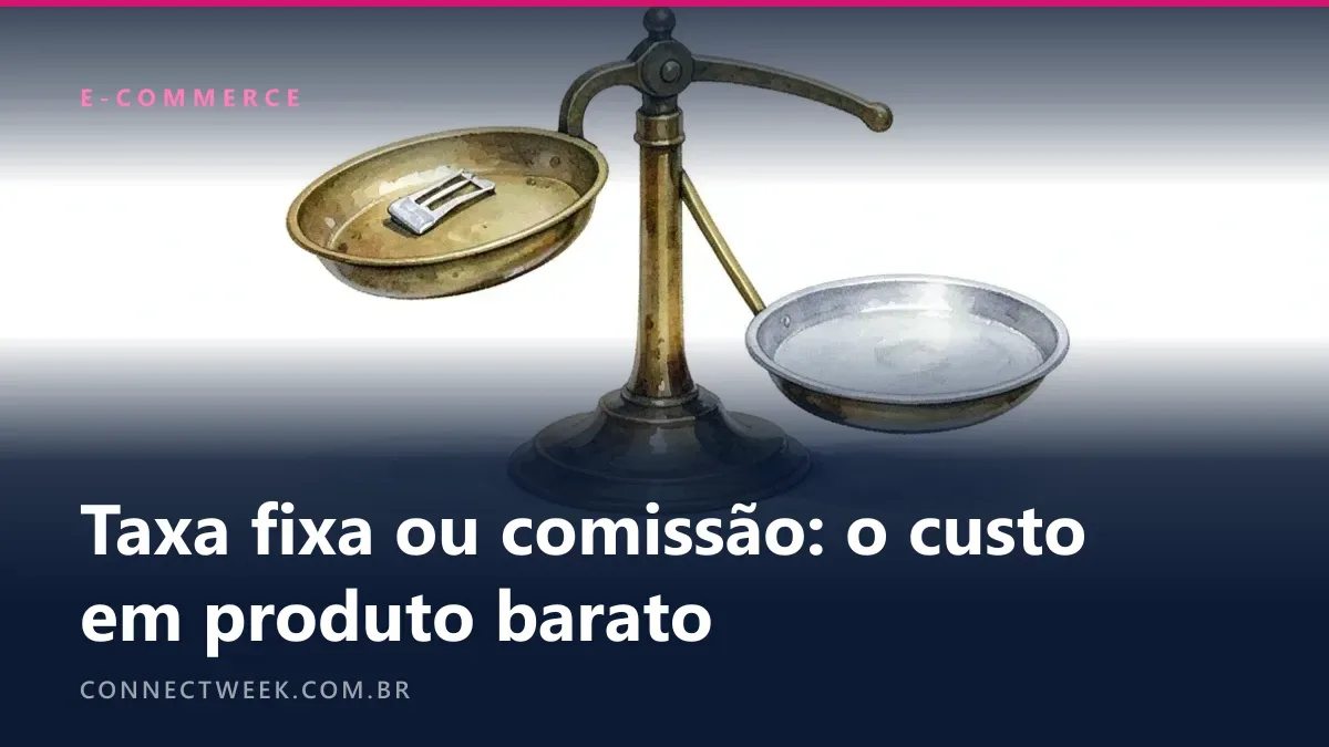 Balança antiga inclinada: um pequeno grampo de cabelo no prato alto e um disco de metal pesado no prato baixo